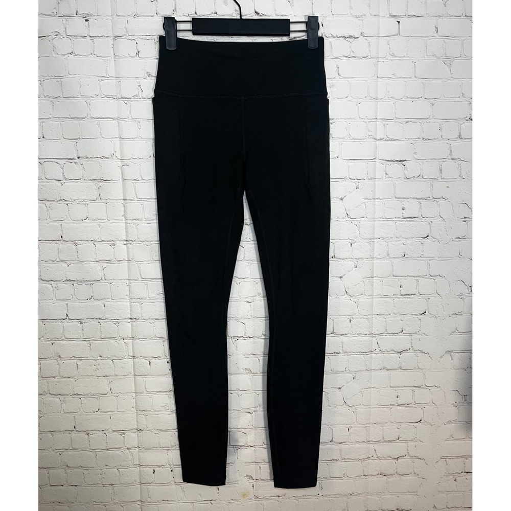 prAna Women Charcoal Heather High Rise Athletic Leggings with Pockets Small